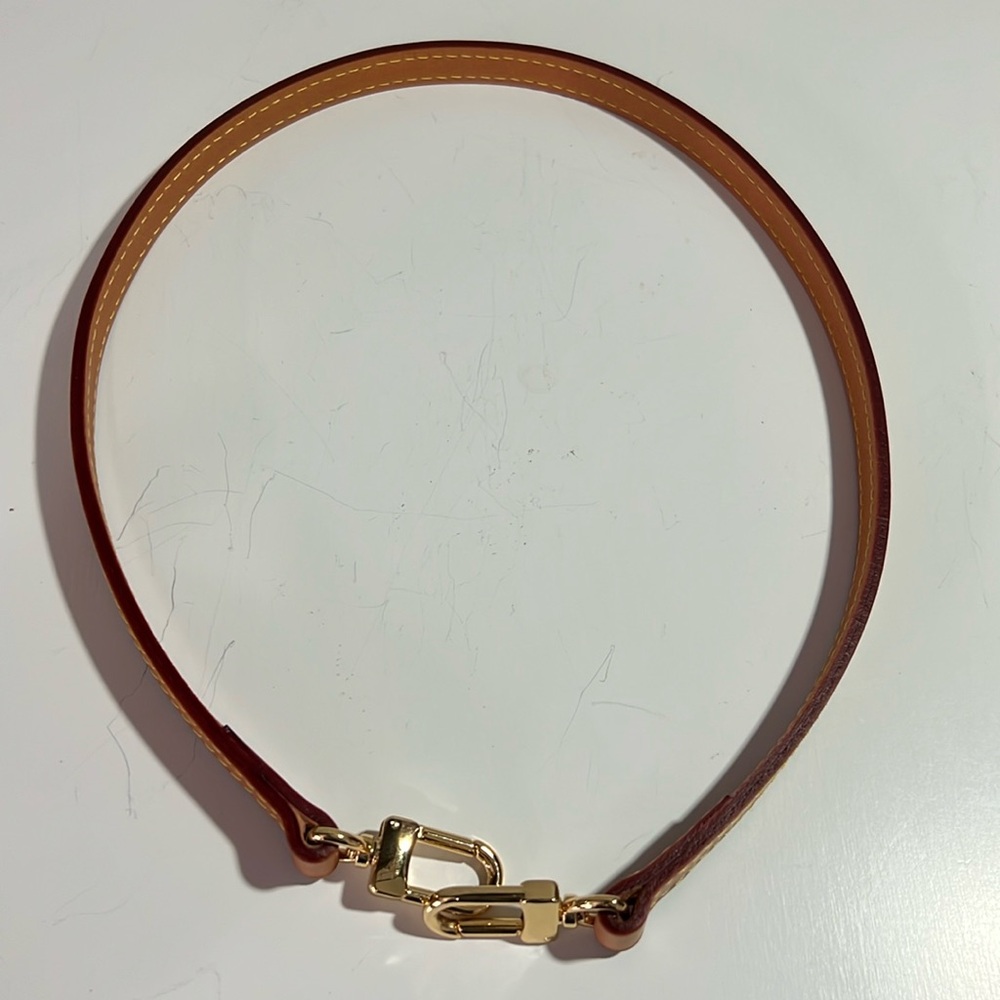 Patina Vachetta shoulder strap 23” BAG NOT FOR SALE display purposes only